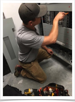 working on a circuit breaker panel
